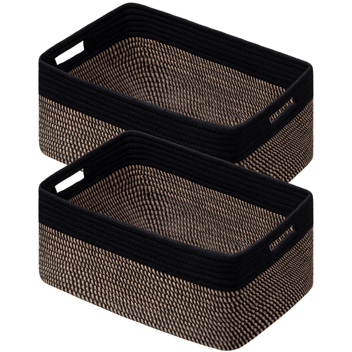 4 Pack Storage Baskets for Organizing, Woven Baskets for Shelves, Beige